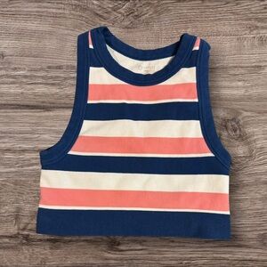 Offline Medium Bold Striped Seamless‎ Ribbed Sports Bra or Crop Top